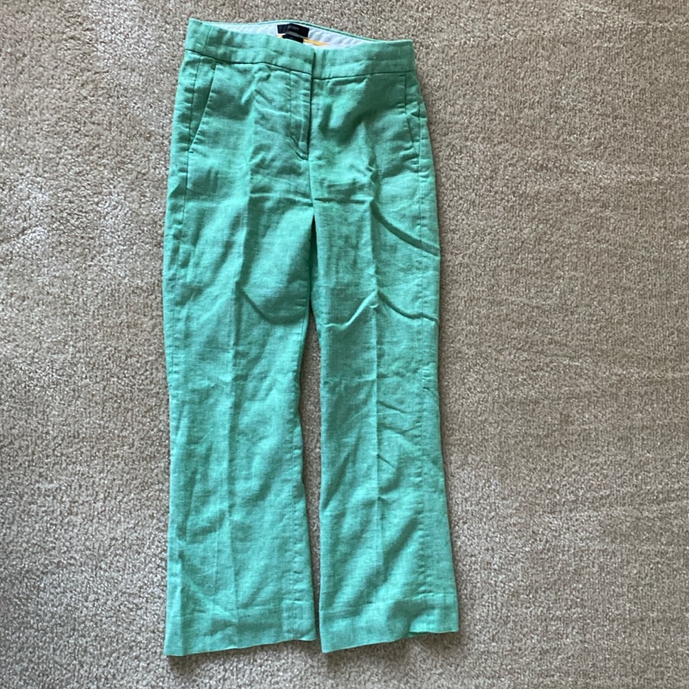 Jcrew Hayden fit linen crop pants
